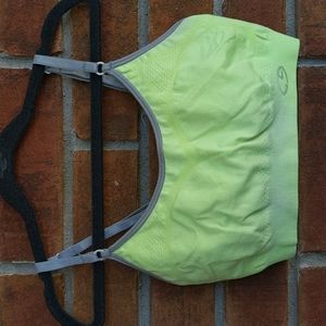 𝅺champion Yellow Sports Bra Medium